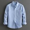 Mens Long Sleeve Solid Casual Business Breathable Dress Shirt
