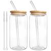2 Sets Water Cup Espresso Clear Design Glass Juice Iced Tea Coffee Mug Beverage Covered