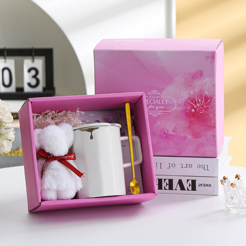 Creative Geometric Vertical Pattern Cup Ceramic Cup Mug Gift Souvenir Couple Cup