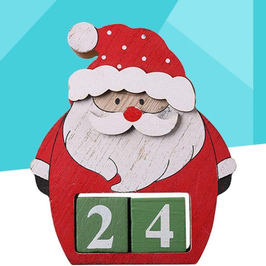 1 Stück Countdown-Kalender aus Holz - 3D-Feiertagsdeko, Perfekt für Party- und Heimdekoration, Atmosphärenschaffung, Bevorzugtes Geschenk.