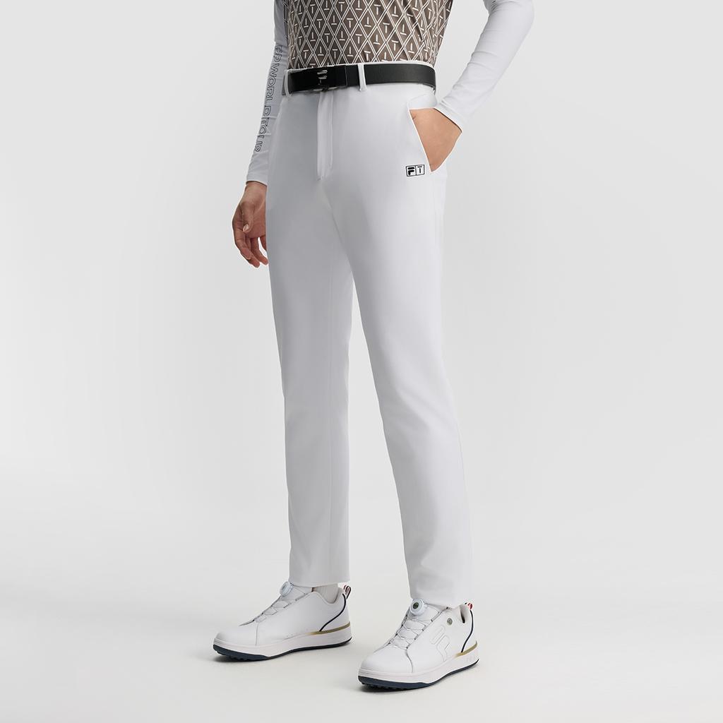 FILA Golf Series Casual Sports Comfortable Versatile Simple Slim Fit Woven Long Pants Men bottoms A11M515807FWT
