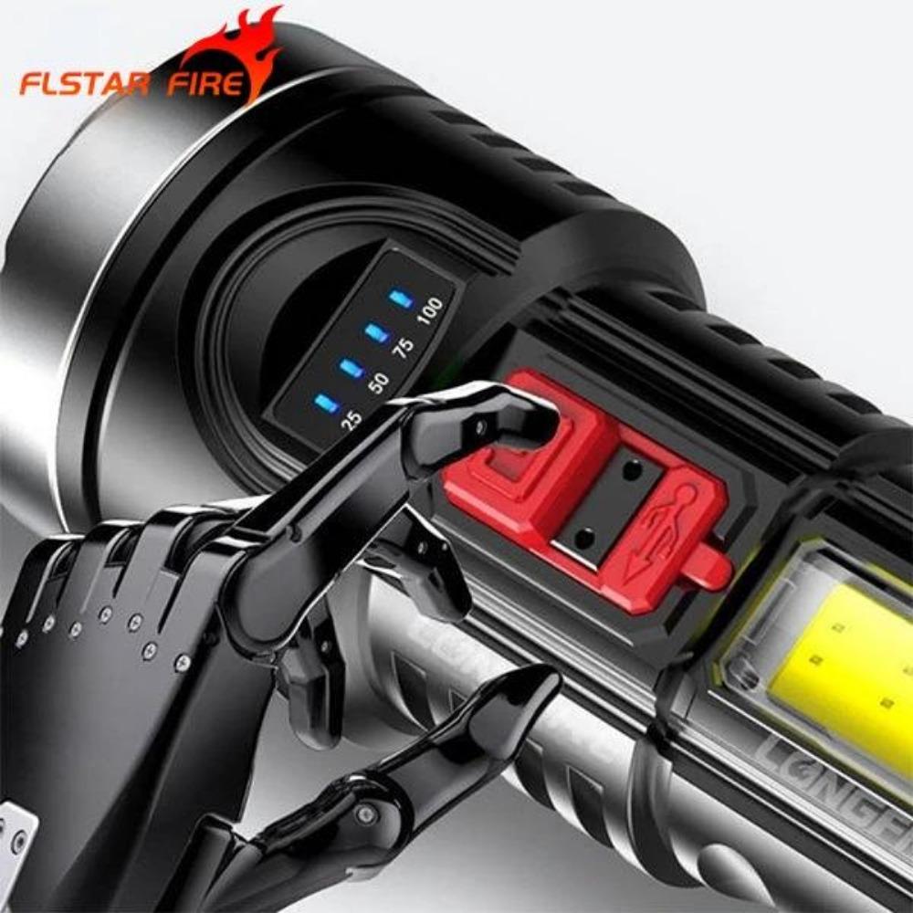Neue Stil 6LED Taschenlampe Mini Tragbare Lampe mit Eingebautem 18650 Batterie USB Aufladbare COB LED Taschenlampe für Camping Lichter
