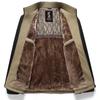 Schwarz-Gold-Fleecegefütterte Stehkragen-Winterjacke für Herren