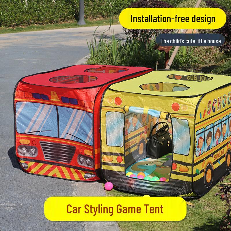 Kids' Car-Themed Tent Playhouse for Indoor/Outdoor