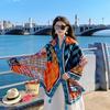 Summer New Office Sunscreen Shawl Ethnic Style Scarf Travel Photo Silk Scarf Oversized Seaside Dual-purpose Yarn