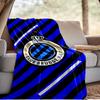 Coperta con Stemma FC Brugge Leggera Ideale per Letto Perfetta per Viaggi, Campeggio, Soggiorni, Uffici, Divani, Regalo di Natale per tifosi