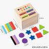 Kids Montessori Sorting Wooden Toys Permanent Box Color Shape Matching Games Fine Motor Training Parish Sensory Educational Toys