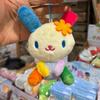 Kawaii Fluffy Usahana Bag Charm Colorful Bunny Plush Keychain Love Buckle Decoration Backpack Pendant Cute Girly Gifts