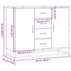 Sideboard Gray Sonoma 92x35x76 cm Particleboard