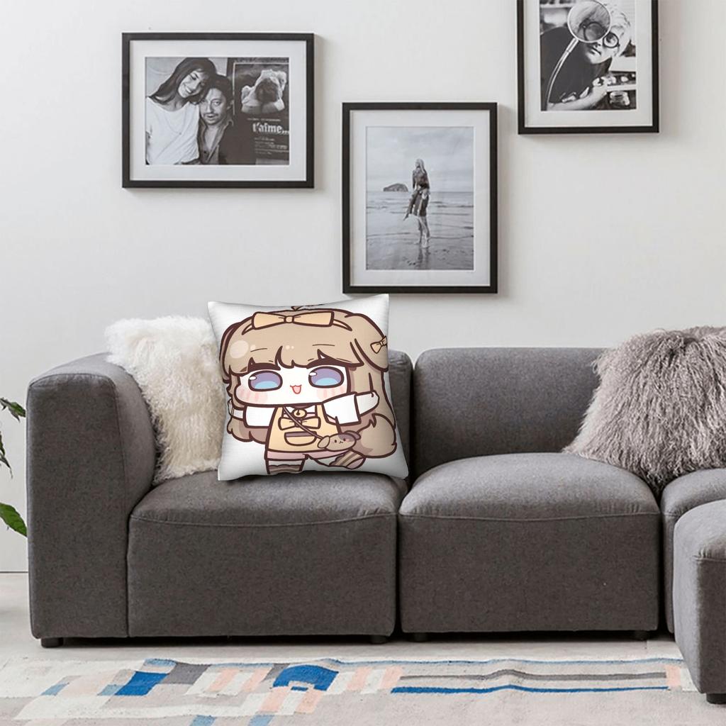 Kawaii Gaming T-Trickcals Pillow Cover Vintage Pillow Case For Sofa Couch Bed Living Room Square Pillowcases Gift