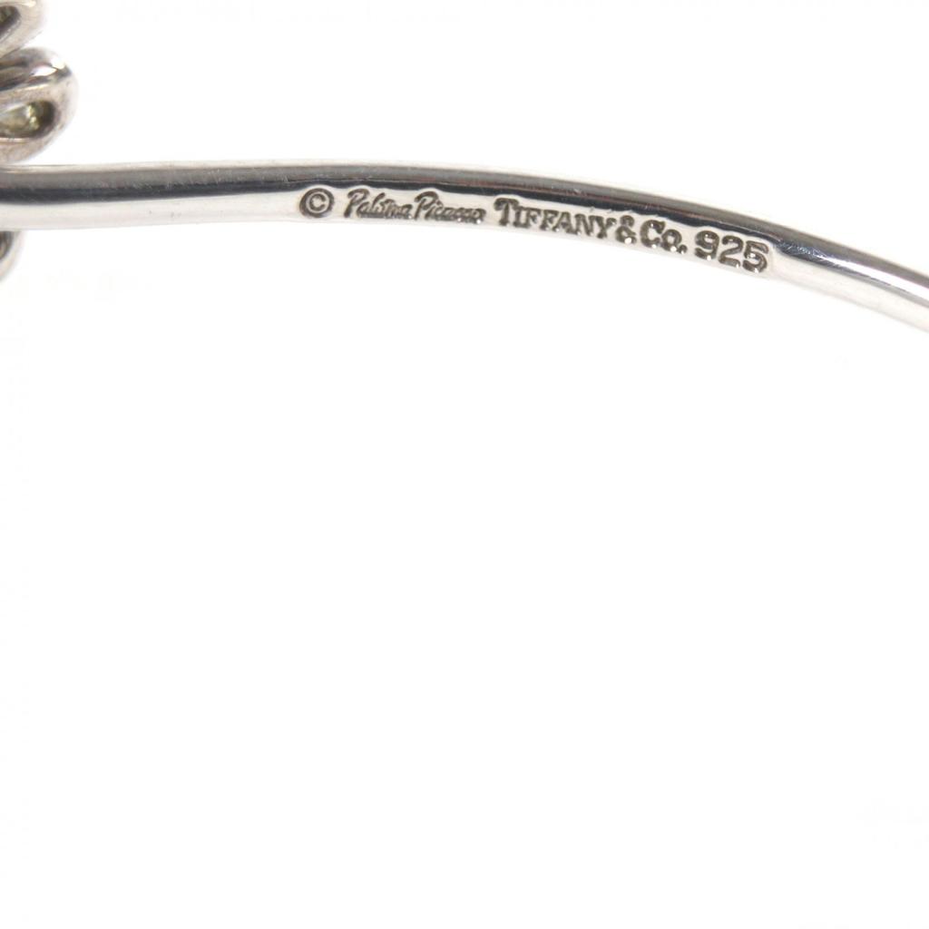 Great TIFFANY&Co. Bangle Daisy flower Combi bracelet Silver 925 Women Used