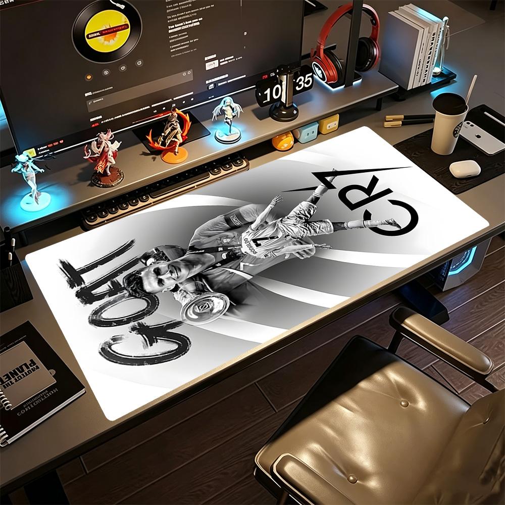 Cr7 Football Gaming Mouse Pad Desk Mouse Pad Computer Desk Mat Nonslip Rubber Base Office And Gaming Desk Decoration