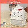 Bow Cute Cartoon Backpack For Teens With Nylon Material For Daily Use