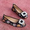 Fashion Shoes for Women 2024 Hot Sale One Kick Women's Flats Autumn Round Toe Rhinestones Mixed Colors Flat Casual Comfortable Shoes
