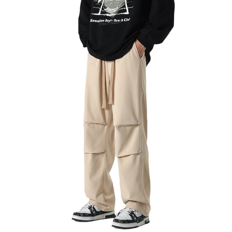 Outdoor Mountain Pants Waterproof Knee Pleated Paratrooper Pants Spring and Autumn Straight Men's Casual Overalls
