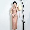 Short-sleeved mother, national style, new Chinese style, daily Suzhou long cheongsam, improved young 1011 new women's high sense