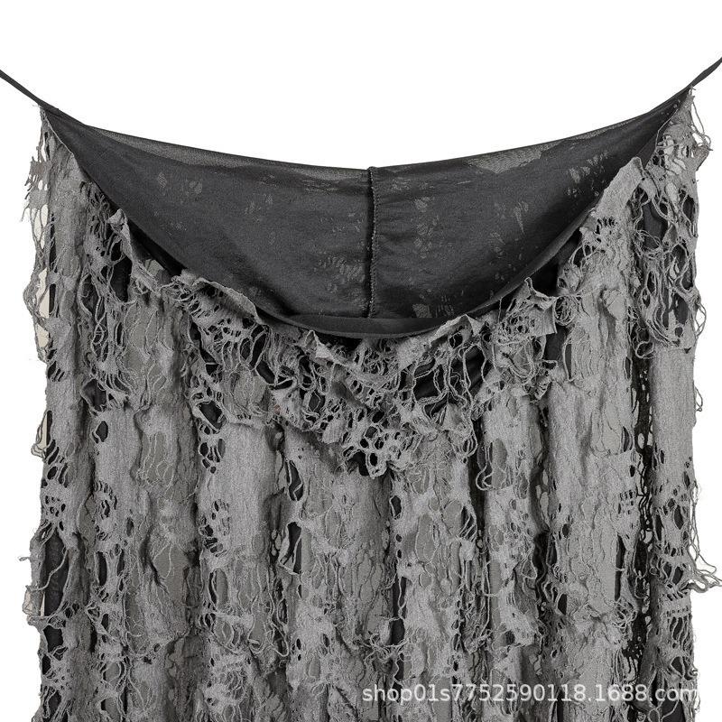 1pcs Unisex Halloween Hooded Cloak for Adults Kids Cotton Fabric Grim Reaper Costume Party Cosplay Photo Props