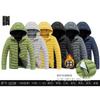 D High elastic ribs clothes men's fleece thickened cotton clothes with hat fleece cotton pat cotton