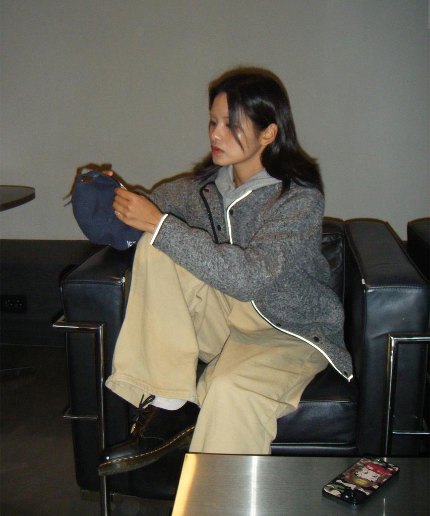 Pollution Sweater-Like Hybrid Jacket Charcoal