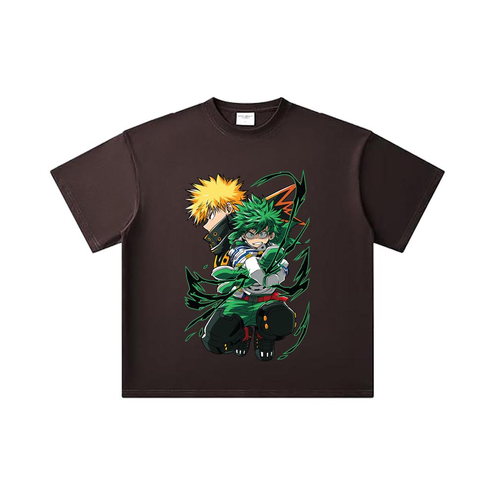 260 GSM Double Yarn 32 Count 100% Cotton My Hero Academia V21 Print Unisex Heavy Cotton T Shirt