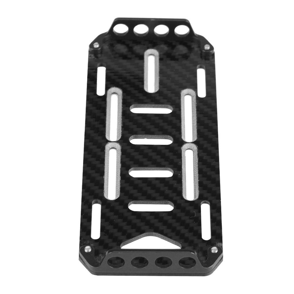 Aluminium Alloy Carbon   Battery Mount Plate for   SCX10  01   D90 1Celsius10 Scale RC Car (Black)
