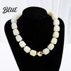 Beautiful Beaded Choker Chunky Colorful Resin Beads Necklace Boho Everyday