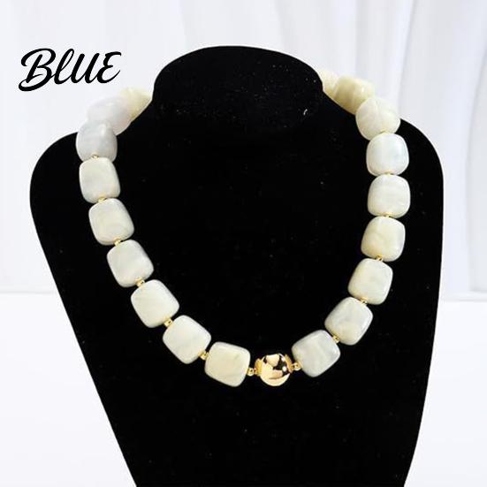 Beautiful Beaded Choker Chunky Colorful Resin Beads Necklace Boho Everyday