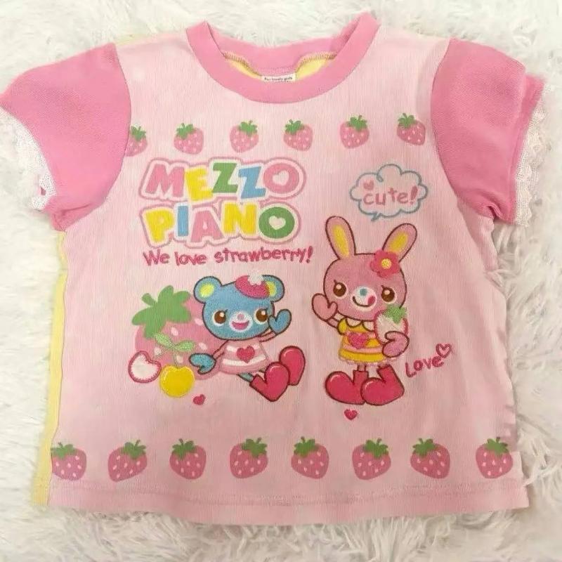 

Lolita Print Tops Bow Cake Blouse Y2K JK Lolita Japan Kawaii Girl Cute Sweet Lace T-shirt A-line Spliced Cake Skirt New Chic L