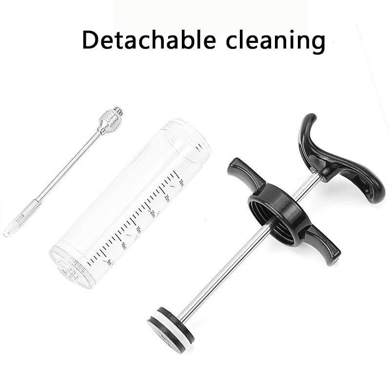 Flavor Needle BBQ Meat Injector Spice Marinade Syringe Stainless Steel Pork Steak Meat Sauces Syringes Kitchen Tools TMZ