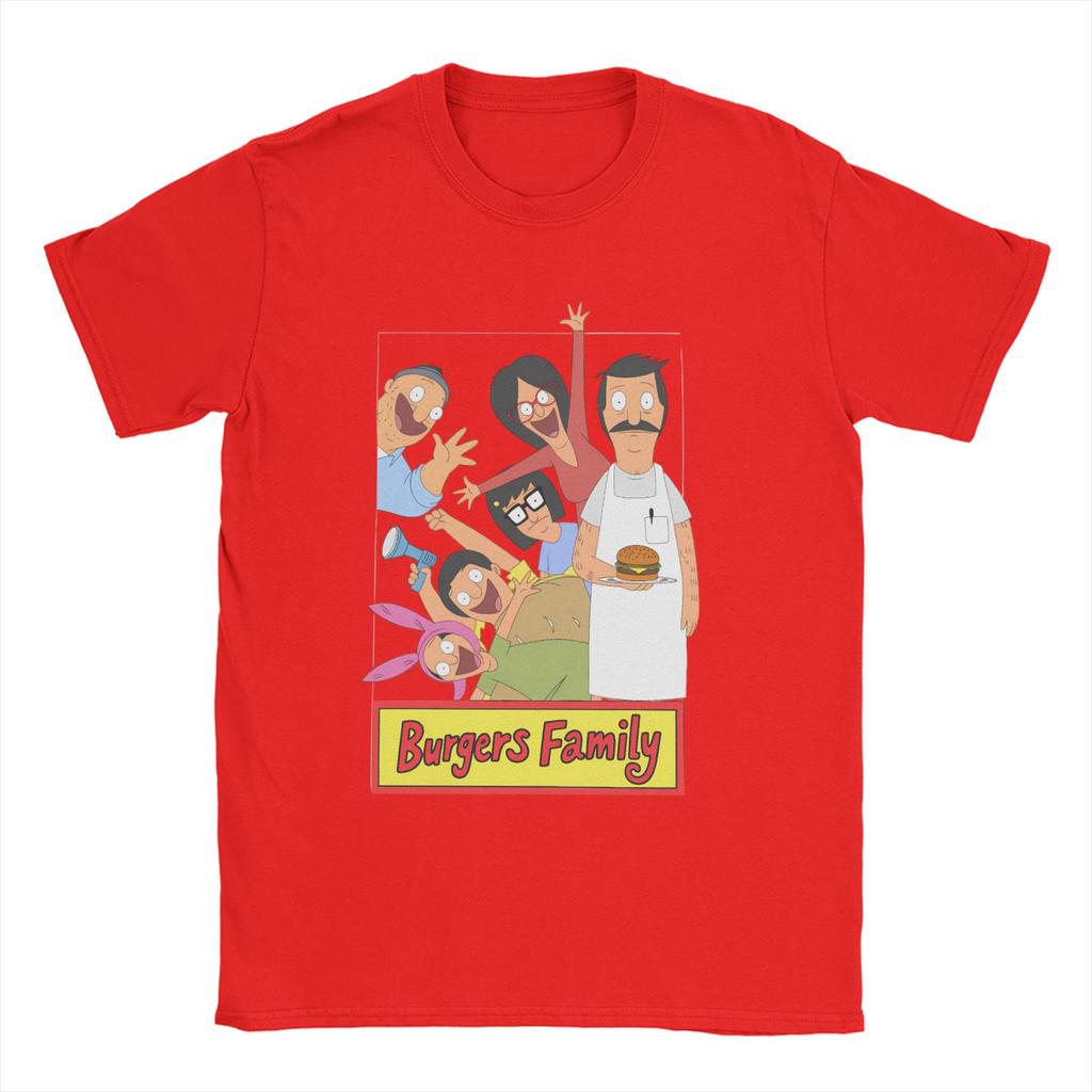 Creative Bob Burgers T-Shirts Men Round Collar 100% Cotton T Shirts  Short Sleeve Tees Printed Clothing