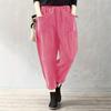 European & American Women's Corduroy Pants - Elastic Waist, Pocketed, Loose Fit, Tapered Leg, 2026 Autumn/Winter Collection