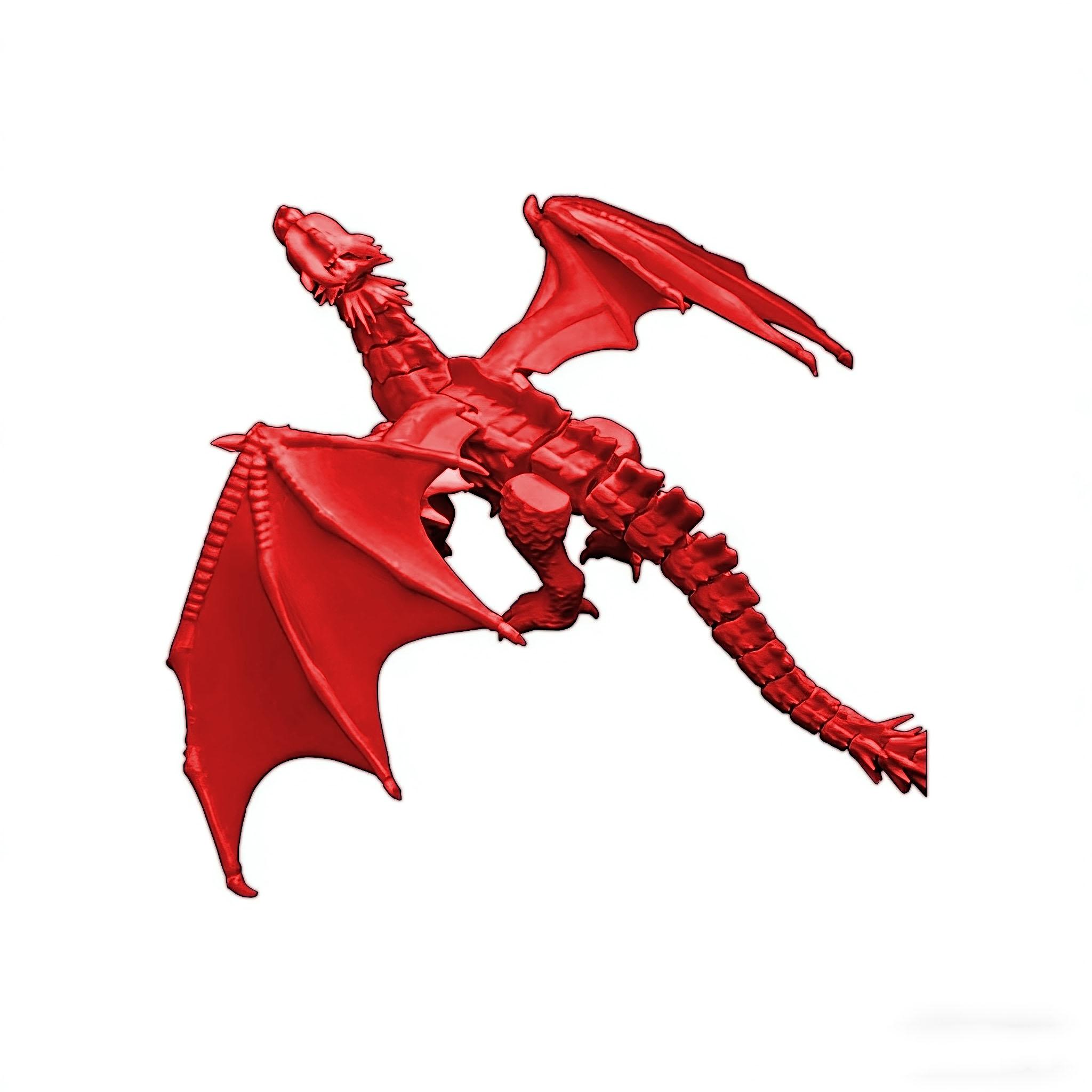 

3D-печатная подвижная модель дракона на шарнирах, ornament - Раскрашиваемая фигурка-игрушка для мальчиков, в качестве подарка для детей Long 19cm
