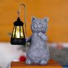 Auto On/Off Solar Lantern UV Resistant LED Lamp Garden Ornament Garden Cat Figurine  Villa Lawn