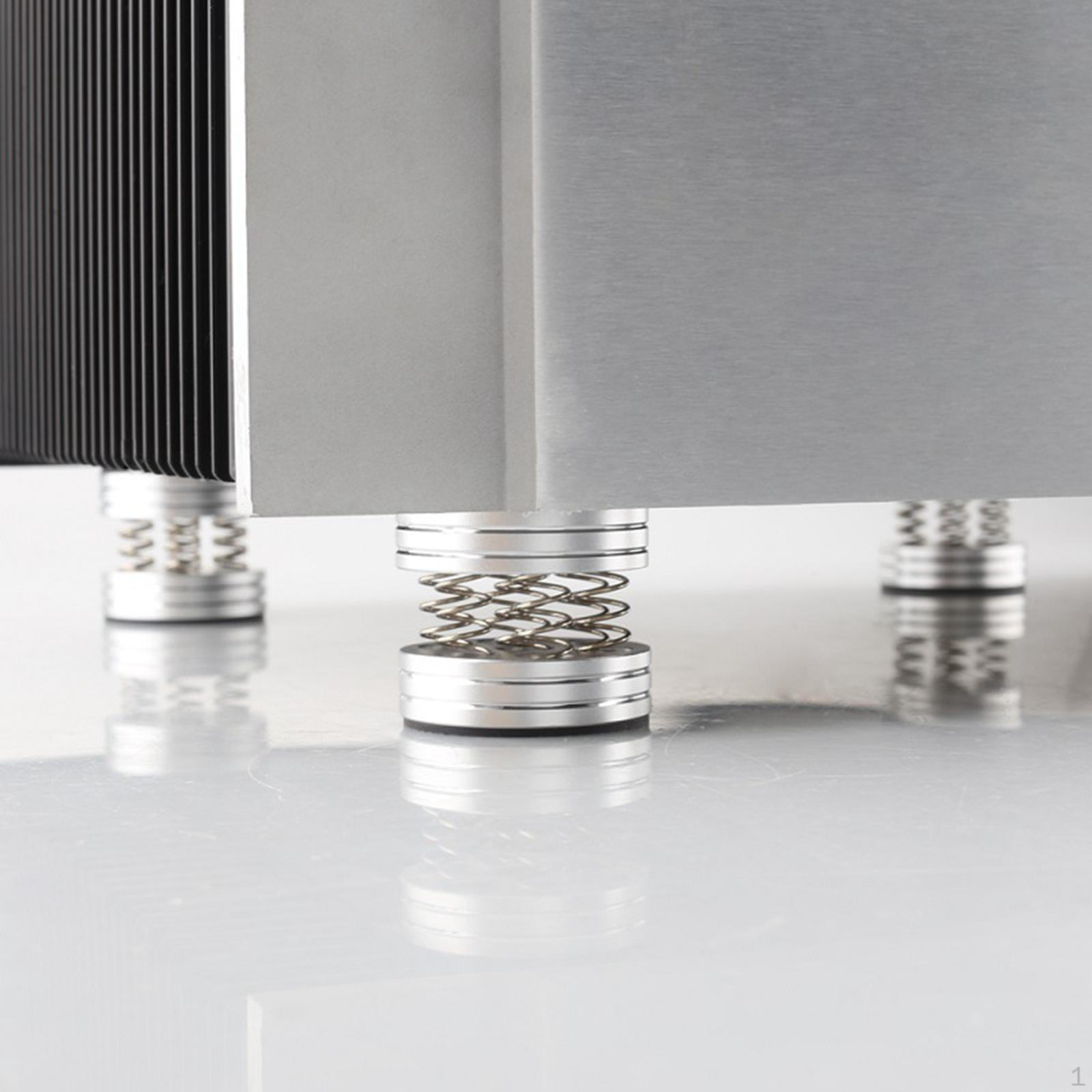 Audio Stand Feet Spring Damping for Base Pads Absorber Shoes Mats argent