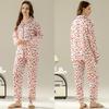 Ice Silk Pajamas Women'S High-End Sweet Wind Printing Casual Loungewear Two-Piece Set