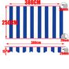 Tewango Custom Outdoor Awning Waterproof Fabric Store Curtain Balcony Canopy Cover UV Block Sunscreen Rain Tarp Strip Cloth