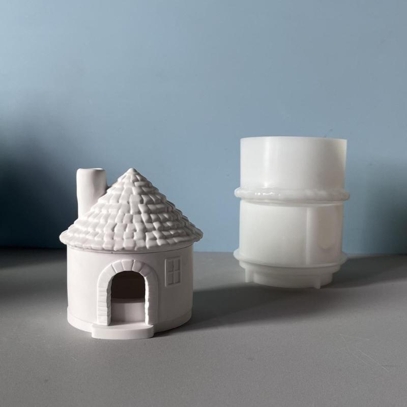 

House Silicone Tealight Stand Mould For Epoxy Resin Tealight Holder Decoration Multipurpose Silicone Molds X3UC CN
