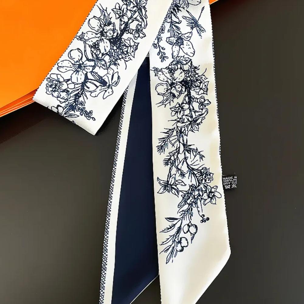 2025 New Design  Scarf Women Luxury Brand Scarf Skinny Bag Silk Scarves Foulard Hair Neckerchief Headband For Ladies