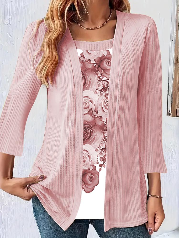 

Весна Осень Женская однотонная футболка с U-образным воротником и принтом на груди, пуловер с длинными рукавами, женская повседневная футболка, модный топ S