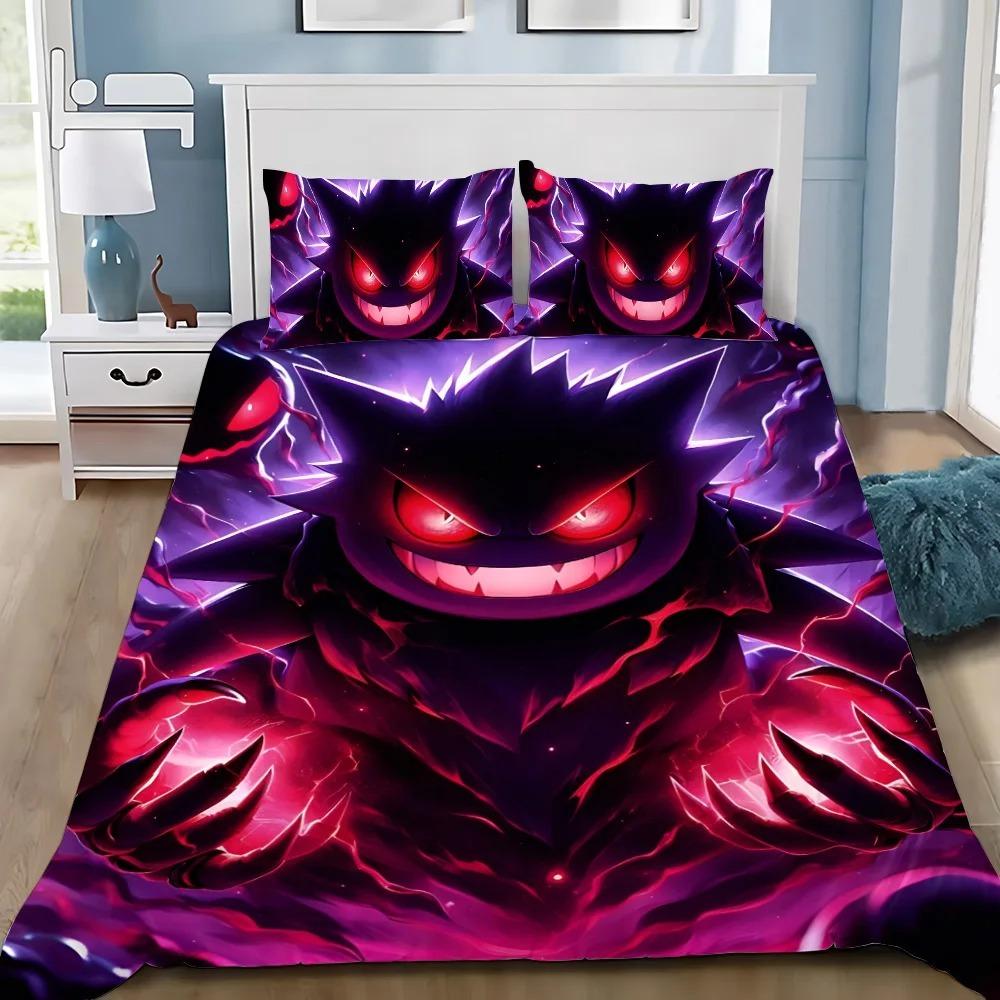 

Cartoon Cute Evil Pok é mon Microfibre Bedding Sets,Children sBirthday Gift with Zip Room Decor forTeenagers adult Duvet Cover 90x200cm