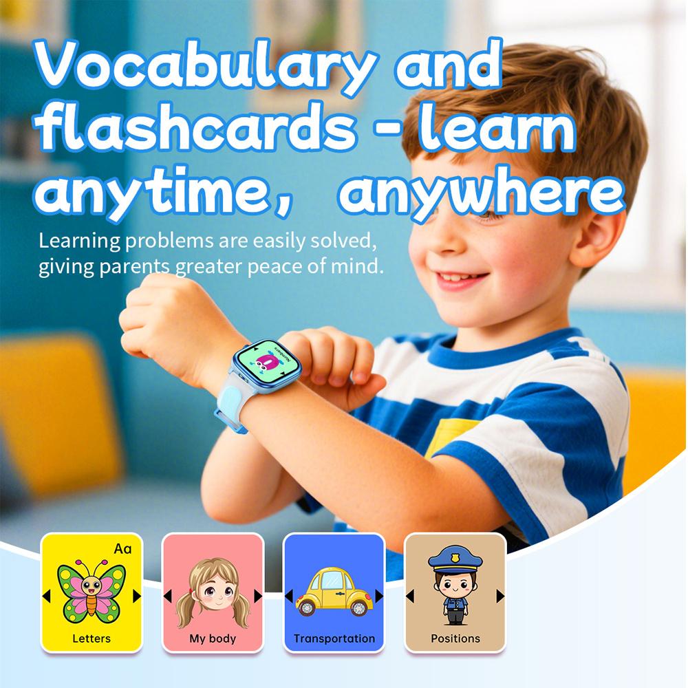 New Kids Study Smart Watch Puzzle Game Sleep Monitor 1.83" Display Alarm Clock Flashlight Children Smartwatch Boy Girl Gift