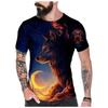 Summer Men's 3D Printed Crew Neck T-shirt Is Fashionable, Versatile, Breathable, Trendy, and Casual