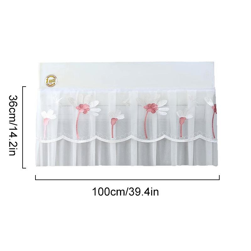 1PC Air Conditioner Washable Wall Mounted Hanging Prevent Direct Blowing Textil Protective Bag Dust Cover Wind Shield Curtain
