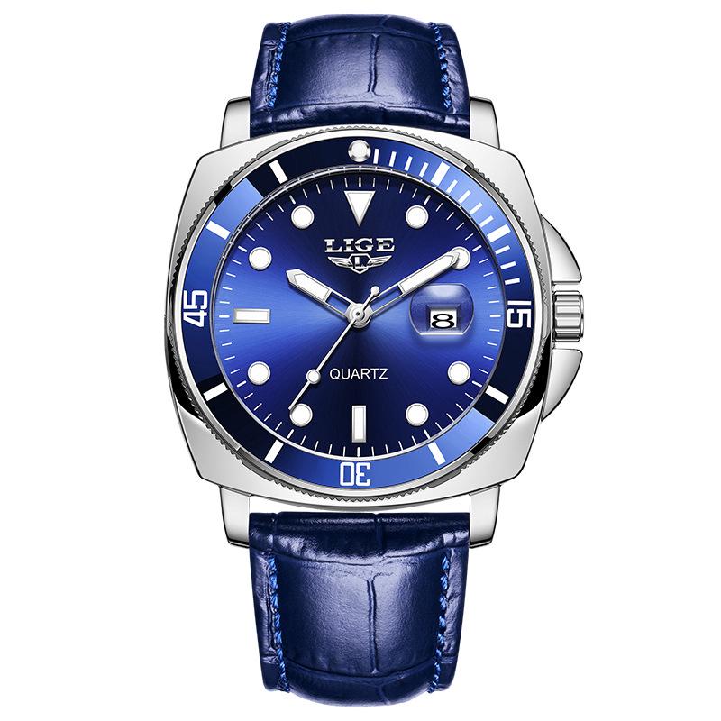 Trendige Herren-Quarzuhr mit drehbarer Lünette, Wasserdichte Armbanduhr