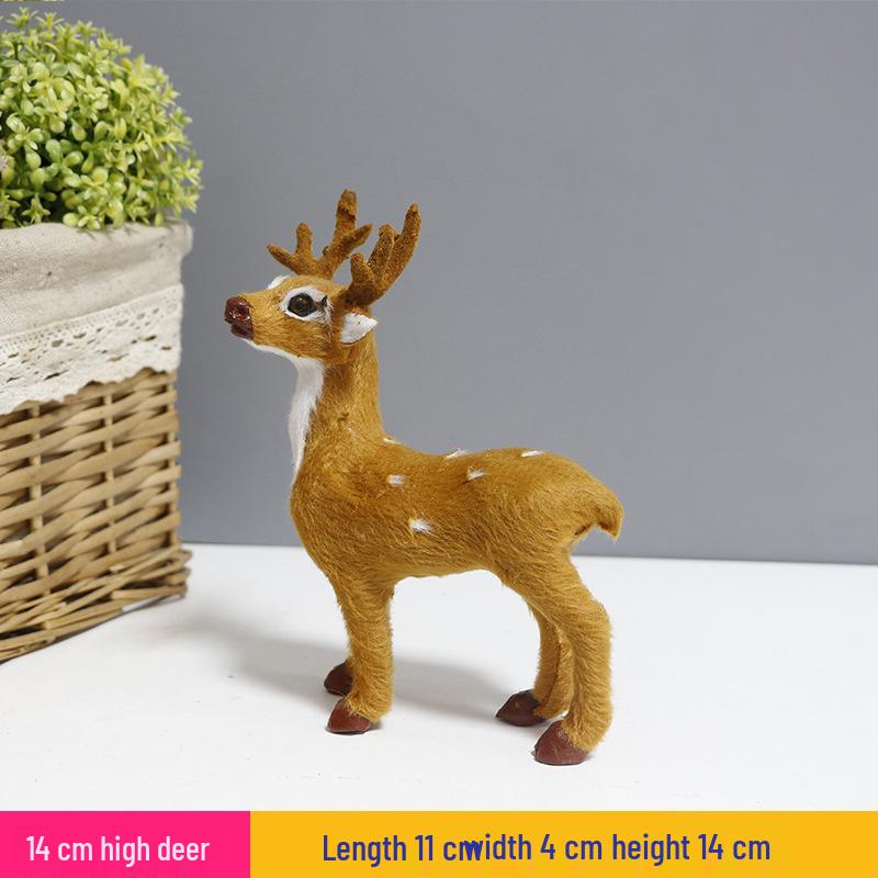 Luminous Reindeer Pulling Cart, Hanging Ornament with Antlers Hat for Christmas Tree Decoration