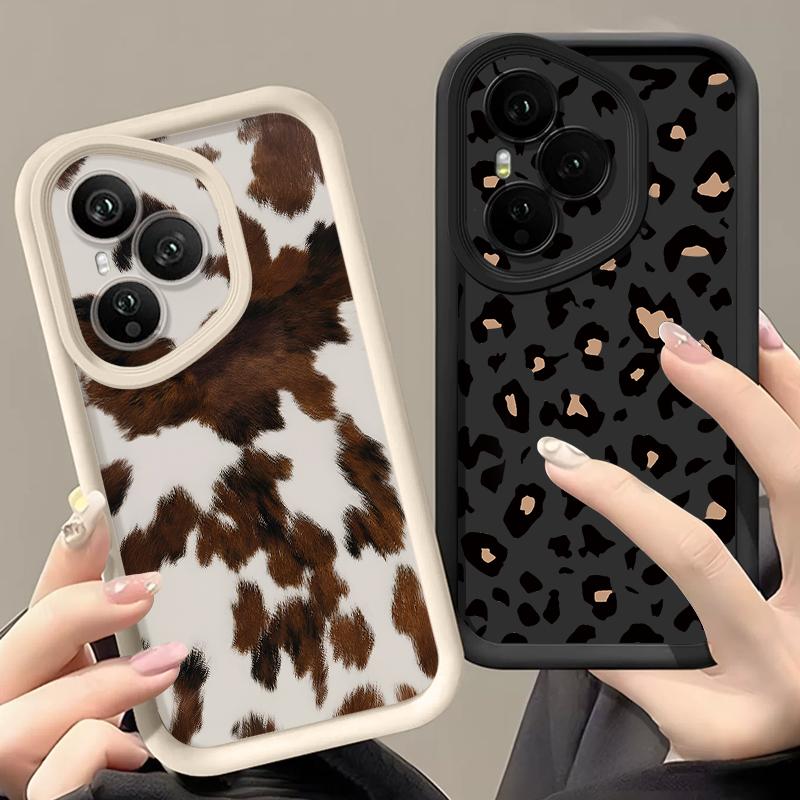 Leopard Print Pattern Phone Case For Honor 400 200 Pro Magic7 Lite X8c X9c Smart X6a X6b X6c Shockproof Soft TPU Silicone Cover