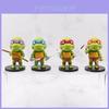 Conjunto Clássico de Bonecos de Ação das Tartarugas Ninja Modelo Adoráveis Toppers de Bolo em PVC Brinquedos Caixa Surpresa
