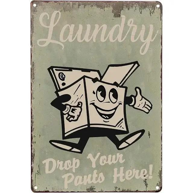 Vintage Metal Tin Signs Plaque Laundry Room Man Cave Home Cafe Bathroom Club Bar Wall Decor Retro Iron Painting Art Posters