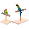 Vogelständer Naturholz Tischplatten-Sitzstange mit Sockel Trainingsspielzeug Käfigzubehör