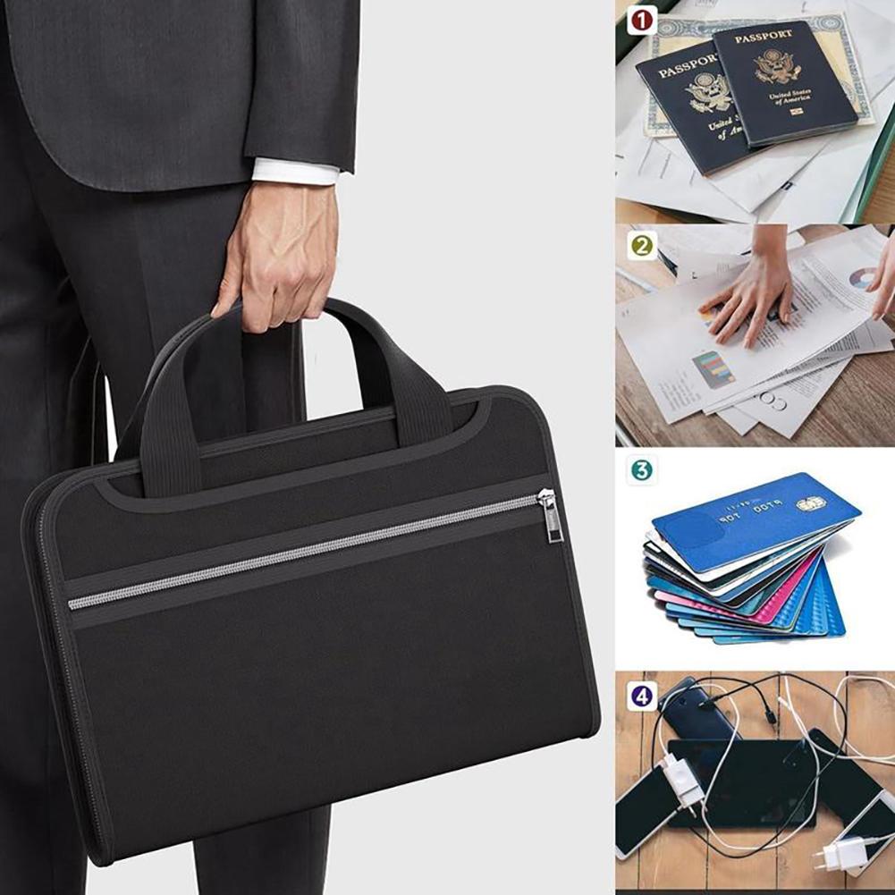 Fireproof Document Organiser with Handle Waterproof Accordion File Organiser Portable File Folder with Labels China Mainland